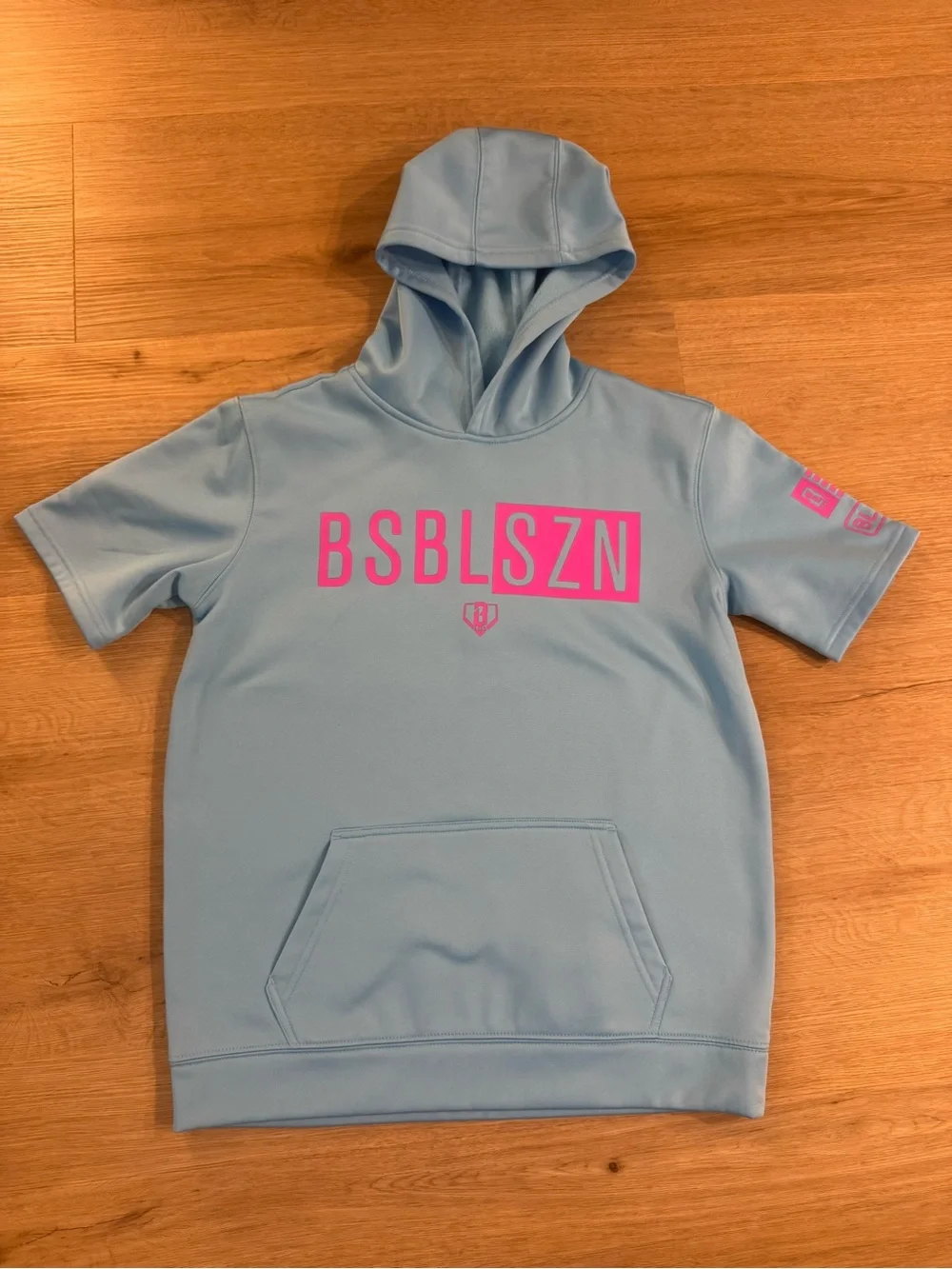Baseball Lifestyle 101 BSBL-SZN Short Sleeve Hoodie Youth Large YL